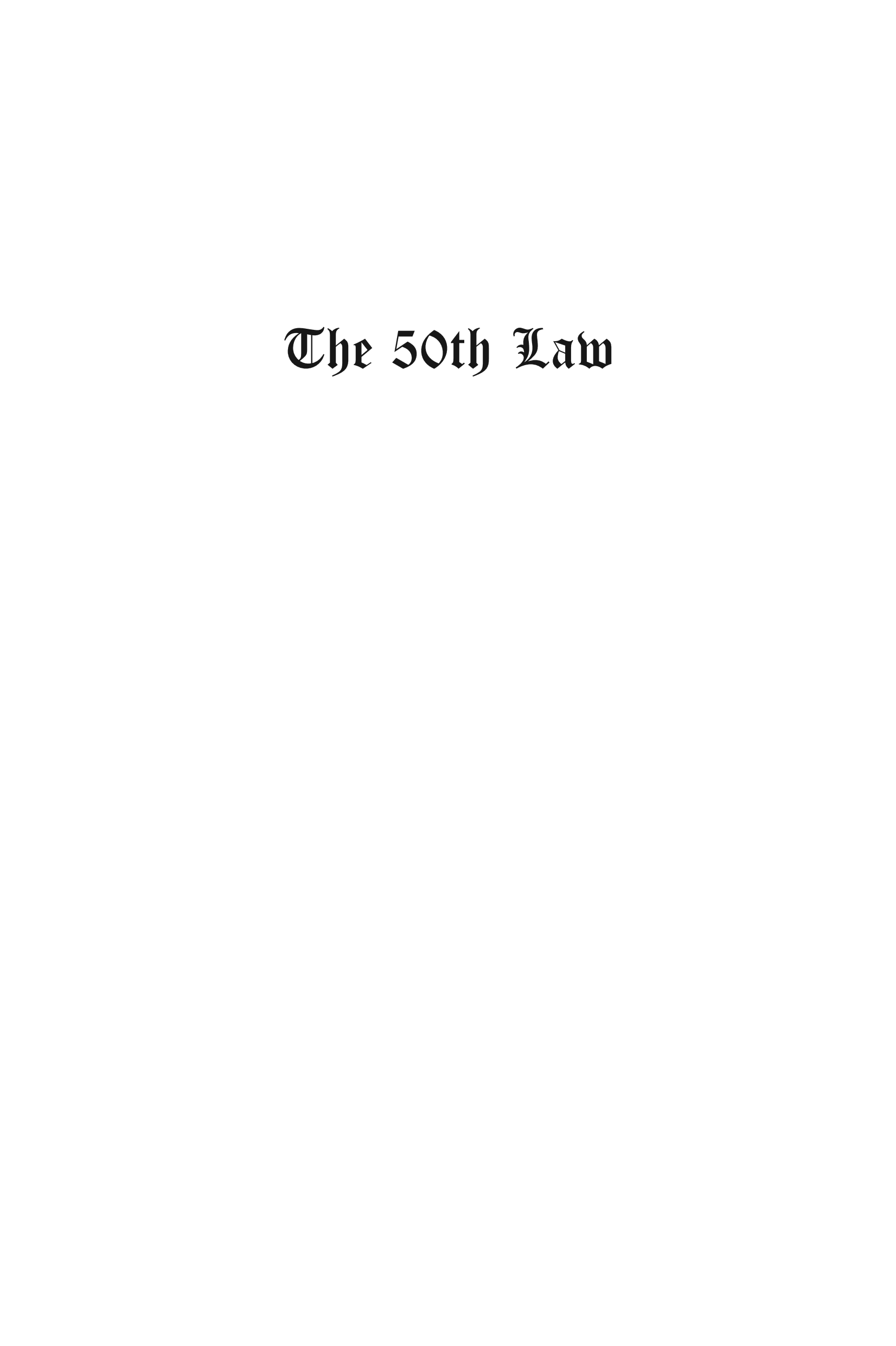 The 50th Law by 50 Cent, Robert Greene