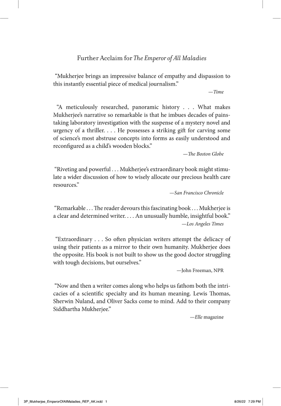 The Emperor of All Maladies